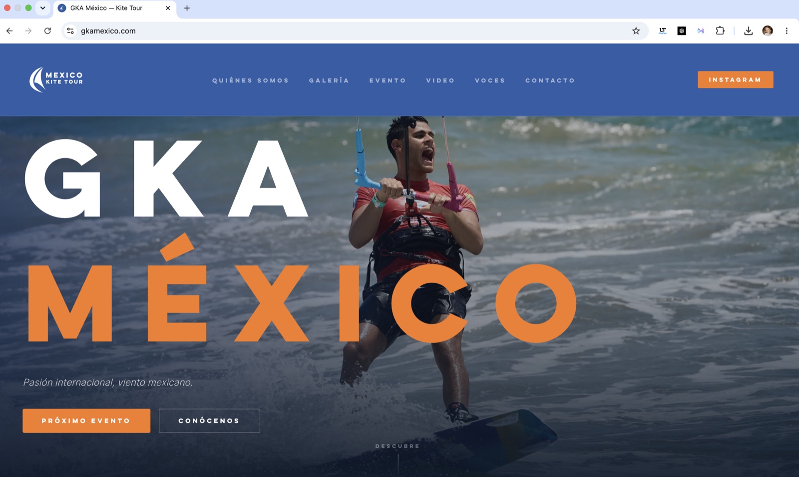 Sitio web de GKA México — landing page desarrollada desde cero por Taube Studio